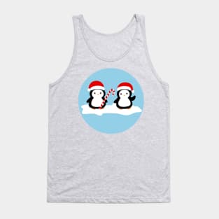 Kawaii Christmas Penguins Tank Top